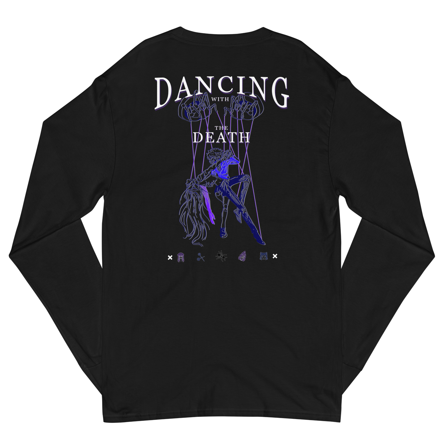 DANCING WITH THE DEATH [ Embroidered front logo ] LONG SLEEVE