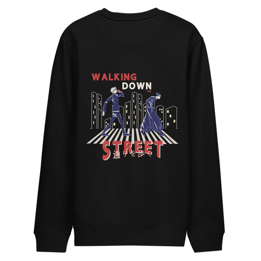 WALKING DOWN THE STREET [ Embroidered front logo ] SWEATSHIRT