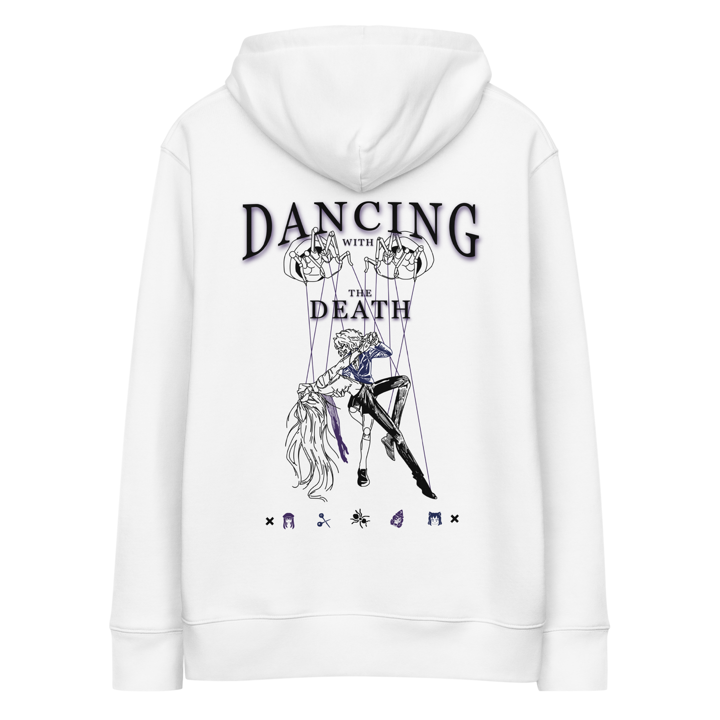 DANCING WITH THE DEATH [ Embroidered front logo ] HOODIE